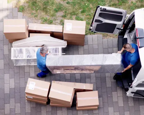 Commercial removal team relocating office furniture in Dundee